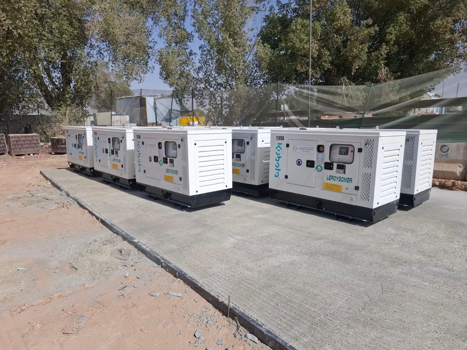 مولدات كوبوتا في موقع العمل